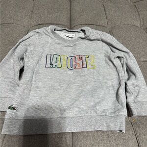 Lacoste Heather Gray Logo Sweatshirt